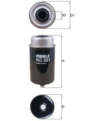 Filtro combustible Mahle Original KC521 precio, desde 39,85 EUR